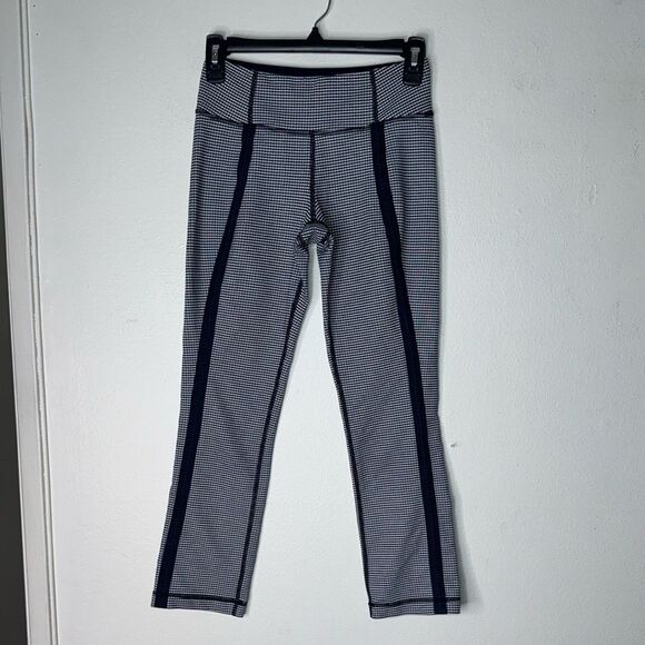 Lululemon Coast To Class Inkwell Gingham Pants Size 4 - Picture 2 of 6